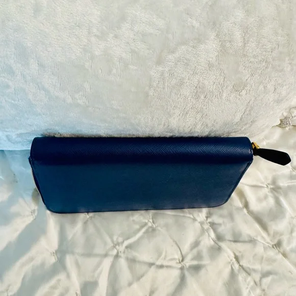 Prada Vibrant Blue Saffiano Wallet